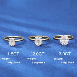 1.5-3CT Oval Cut Full Moissanite Rings for Women Sparkling 925 Sterling Silver Engagement Wedding Rings Jewelry With Certified