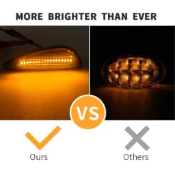 2PCS Amber LED Car Front Bumper Side Marker Indicator Lights Turn Signal Blinker Lights For Hyundai Solar Verna Accent I20