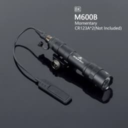 Tactical Surefir M600 M300 Airsoft Powerful Flashlight Dual Pressure Switch AR15 20mm Rail Hunting LED White Lamp Scout Lights