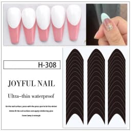 1PC Smile Stickers Wave Line Three-in-one Nail Stickers Tool Jewelry Nail Polish Glue Spray Stickers New Manicure French Sticker