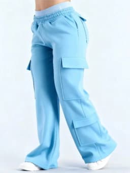 Ropa Mujer Fashion Solid Color Casual Pocket Versatile Pant Spring Temperament Commuting Loose Personality Sports Straight Pants