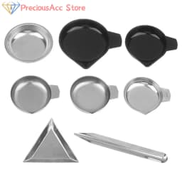 1 Set Weighing Powder Pans Scale Pan For Weigh Liquid Powder Gems Diamond Gemstone Weighing Pan
