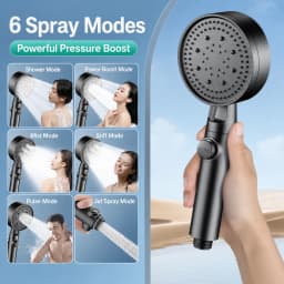 High Pressure Shower Head Handheld Large Panel Rainfall Showerhead with One-Key Stop Water Saving for Bathroom Accessories