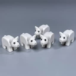 MOC City Animals Building Block Model Farm Ranch Scene Accessories Goat Wolf Pig Owl Flamingo Parrot Bird Zoo Kids Brick Toy T04