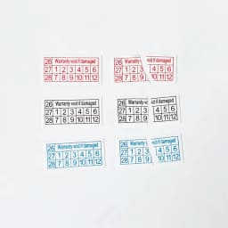 200pcs new 26/27/28 year Red Blue Black rectangular fragile label 16X8mm product seal warranty Tear invalid sticker