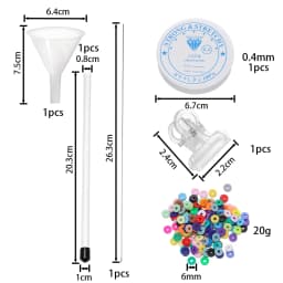 1Set Beading Tool for Clay Beads Bracelet Making Kit Beading Funnel Needles Versatile Beads with Clip Jewelry Making Accessories