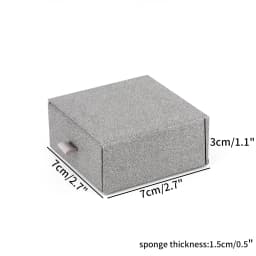 1PCS Shiny Silver Color Kraft Paper Gift Packing Box Ring Earring Necklace Bracelet Storage Box Wedding Party Drawer Display