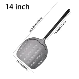 12 13 14Inch Pizza Peel Long Handle Turning Aluminum Pizza Turner Nonstick Baking Tool Perforated Paddle Kitchen Accessory