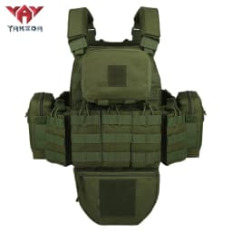 YAKEDA Five piece equipment bag training vest, detachable and expandable, waterproof, wear-resistant and tear resistant