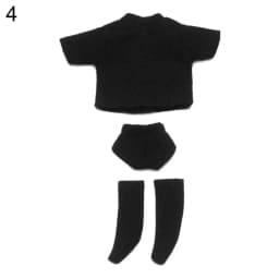 Doll Clothes Suits Stripe Shirt for 1/12 BJD Doll Clothes OB11 Doll T-shirt 1/11 Doll Panties Doll Cotton Socks Doll Accessories