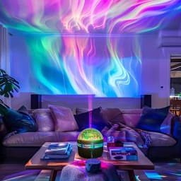 LED Northern Lights Projector Light 7 Modes Starry Sky Night Light with Remote USB Plug-in Auto Rotate for Bedroom Ceiling Party