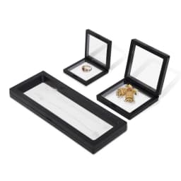 PE Film Transparent Visible Jewelry Storage Box Ring Earring Box Bracelet Necklace Display Box Jewelry Dustproof Storage Box