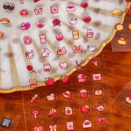TIANZI 24/48Pcs Cute Die-Cut Stickers Book Aesthetic Stationery for DIY Scrapbook Phone Case Collage Decoration Material