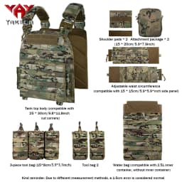 YAKEDA Quick disassembly training vest, detachable and expandable, comfortable, breathable, wear-resistant and tear resistant