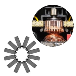 12pcs 4x5.5x17mm Carbon Brushes Fit For: Anchor Engine Electric Hair Dryer And Others, General Carbon Brushes Power Tools