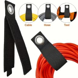 3/10 Piece Storage Straps Extension Cord Storage Organiser, Car Park Wall Strap and Garden Hose Storage