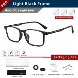 BLMUSA UltraLight Titanium Leg Anti Blue Ray Reading Glasses Myopia Multifocal Optical Eyesses Photochromic Prescription Eyewear