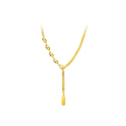 Solid 18K Gold Women's Necklaces Pendant for Engagement Promise Women Lucky Sign Small Gold Bar Accessories Jewelry Trend Chains