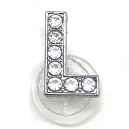Shoe Charms Glitter Rhinestone Letter Silver Crystal Alphabet DIY Alloy Shoe Decorations Jewelry Slider Bracelet Wristbands