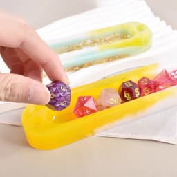 7 Slots Resin Dices Storage Box Crystal Epoxy Resin Mold DIY Rectangle Dice Case Holder Organizer Silicone Mold