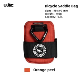 ULAC 0.5L Bicycle Saddle Bag Mini Bike Seatpost Bag Waterproof Shockproof Durable Fabric MTB Cycling Rear Pack Tail Pouch