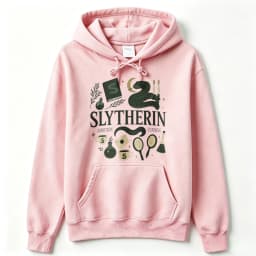 Slytherin Wizard Magic Items Graphic Hoodie Pullover Hooded Snake Moon Potion Bottle Spell Book Print Casual Fantasy Streetwear