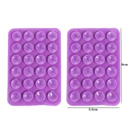 2Pcs Double Side Silicone Suction Pad For Mobile Phone Fixture Suction Cup Backed Adhesive Sucker Fixed Pad