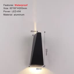Round Square Modern Wall Lights Garden Porch Ip65 Waterproof Up Down Lighting Outdoor Led Bedroom Lamp Wall Decor