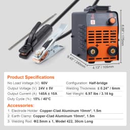 SucceBuy Stick Welder 140A /160A/200A ARC/Lift TIG 2-IN-1 Welding Machine w/ IGBT Inverter Portable MMA Welder Machine Hot Start