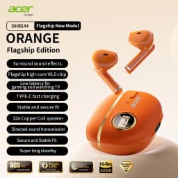 Acer Genuine Wireless Bluetooth Earphones, Semi-In-Ear Type, Latest 6.0 Chip with Stable Transmission, Coil Speaker for Directional Sound Transmission, High-Resolution Audio for Clear Calls