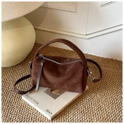 Luxury Mini Size Shoulder Bag Frosted Surface PU Leather Pillow Bag Matte Suede Women's Handbag Daily Use