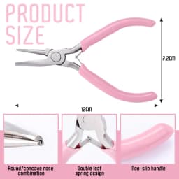 Pink Round Concave Pliers Wire Looping Mini Precision Pliers Wire Bending Tools for DIY Jewelry Making Eye Hobby Projects
