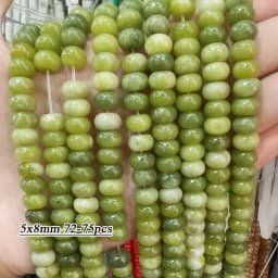 Wholesale 100% Natural Green Jade Cylinder Square Irregular Faceted Round Stone Beads for Jewelry Making Diy Bracelet Charms