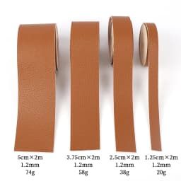 Microfiber Leather Tape Lychee Patte Soft Leather Cord for DIY Handmade Jewelry Bag Accessories Clothing Belt (2 Meters/Pieces)