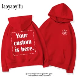 2025 Long Sleeve Custom High Quality Cotton Hoodie Text Casual Custom Printed Text DIY Customized Personalized Hooded Sweatshirt
