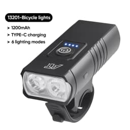 Bicycle Light T6 LED Bike Front Lamp 6 Modes Cycling Lantern Type-C Rechargeable MTB Bike Headlight Flashlight for Night Riding