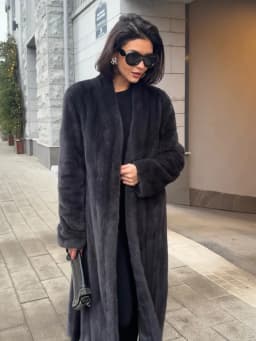 Winter Long Thick Warm Faux Mink Fur Jacket Coat Women With Belt High Quality Luxury Long Mink Fur Cardigan Jacket Ladies