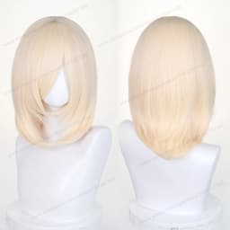 Anime 40cm Medium Basic Synthetic Bang Blond Cosplay Wig Black White Red Pink Green Brown Gold Blue Women Heat Resistant Hair