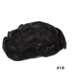 Men Hair Toupee Fine Mono Men's Wig Durable Capillary Prosthesis 6inch Handmade Mens Wigs Human Hair Tupee System 130% Density