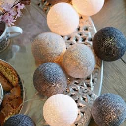 Battery Powered 4cm Cotton Ball Lighting String Wedding Party Birthday Proposal Home Staircase Room Decoration Accessories