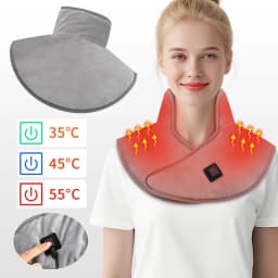 Heating Electric Shoulder Neck Pad Massager Three Gear Hot Compress Cervical Shawl Warmer USB Relax Brace for Shoulder Neck Back