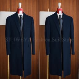 Simple Classic England Style Cotton Overcoat Men Thick Custom Made Single Breasted Pocket Coat Casual Winter Warm Jacket
