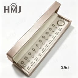 HMJ Jewelry Tools Caliper Diamond Carat Size Shape Customize Comparison Magnetic Ring Gem Base 10 Cuts 0.5-6CT for Jewelry Store