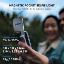 amaran Go Ultra-Compact Built-in Mirrored Mini LED Phone Light Magnetic Mount Versatile Flip Design for Vlog Selfies by Aputure
