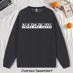 Misaligned Artistic Letters Printed Sweatshirts Men Soft Vintage Pullovers Street Oversize Top Unisex Autumn Casual Clothes