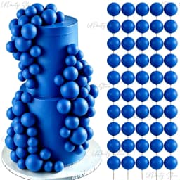 50/100pcs Cake Ball Picks Topper Wholesale 4 Sizes Foam Balls Cake Toppers for Birthday Christmas Wedding Cake Decoration Favor