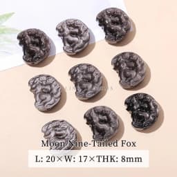 1 Pc Natural Stone Gold Silver Obsidian Carved Bead Cat Paw Pixiu Animals Cute Bead With Hole For Jewelry Making Diy Necklace