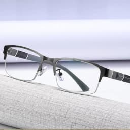 3PCS Blue Light Blocking Reading Glasses Men Half-frame Glasses Business Male Eyeglasses For Old People Glasses With Grade +100