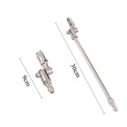 Universal High Pressure Car Wash Gun with 1/4 Quick Plug, Rotating Spray Nozzle Extension Pole for Auto Underbody Cleaning