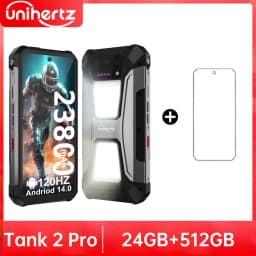Unihertz Tank 2 Pro 8849 Rugged Phone with Projector, 100Mp Camera, 24Gb 512Gb, Android 14, 100Mp, Nfc, Helio G99, 23800Mah, 4g